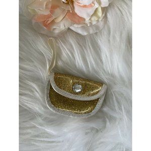 American Girl Doll Retired Accessory Gold Hand Purse Clutch Battat Doll 18" in‎